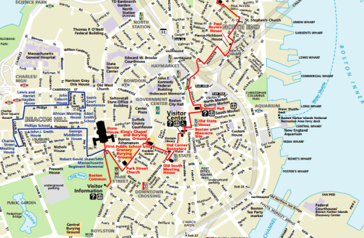 Freedom Trail Boston Map